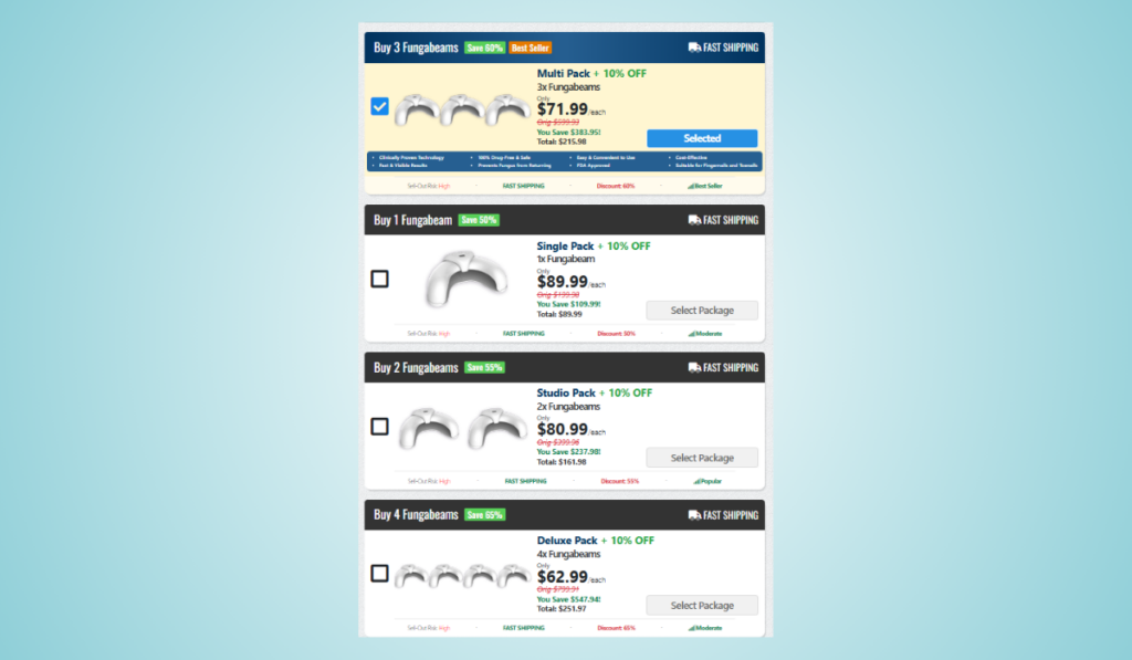 Fungabeam Price