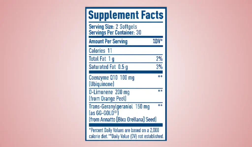 Native Path CoQ10 Ingredients