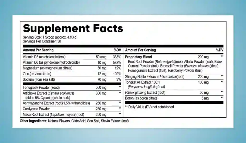 prostavive colibrim Ingredients