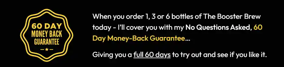 Booster Brew moneyback